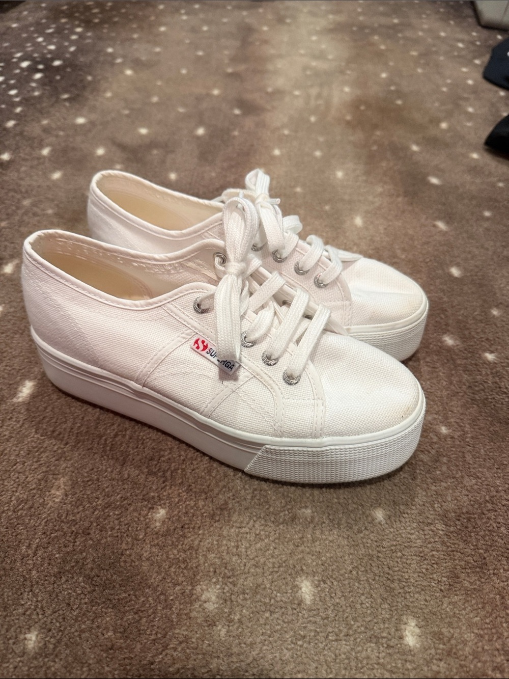Superga white sneakers